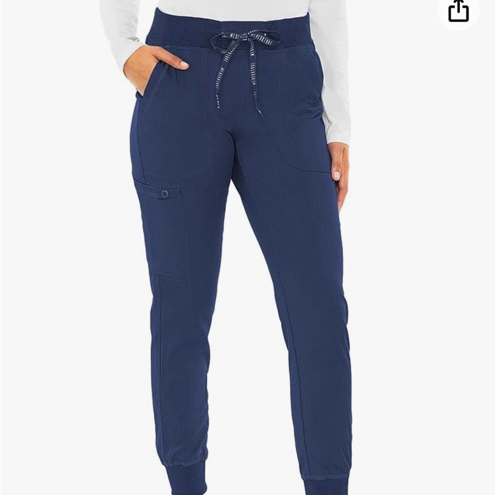 Navy Med Couture Womens Joggers Scrubs Set